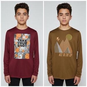 002 COMBO: 2 Active Works long sleeves shirt size 18